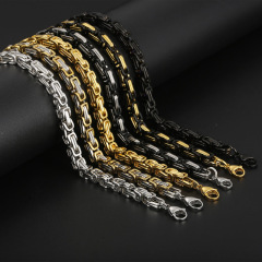 Wholesale Cool Men Women Fine 316L Stainless Steel Link Box Chain Choker Necklace Jewelry