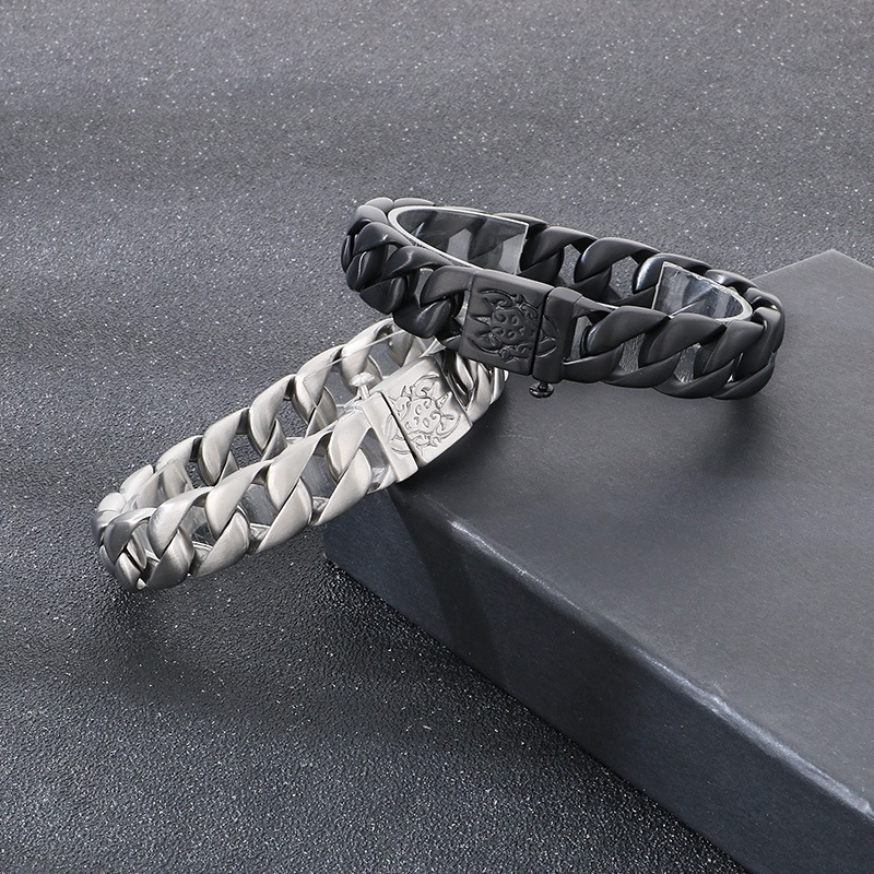 2026 New Arrival Punk Cool Men Fine 316L Stainless Steel Retro Dragon Charms Chain Bracelets