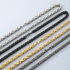Wholesale Cool Men Women Fine 316L Stainless Steel Link Box Chain Choker Necklace Jewelry