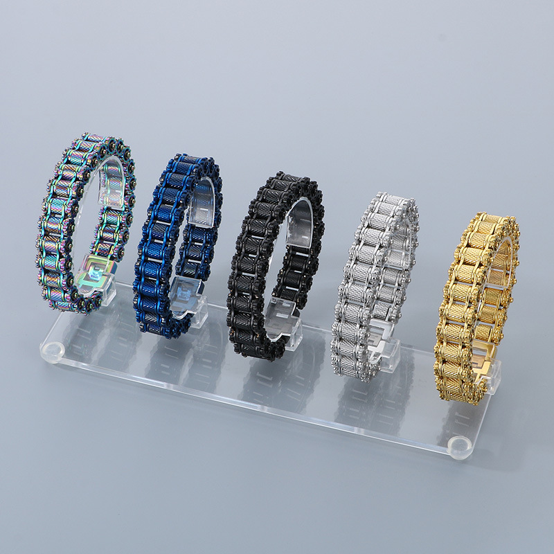 2026 Hot Fashion Fine 316L Stainless Steel Cool Men Thick Chain Bracelets