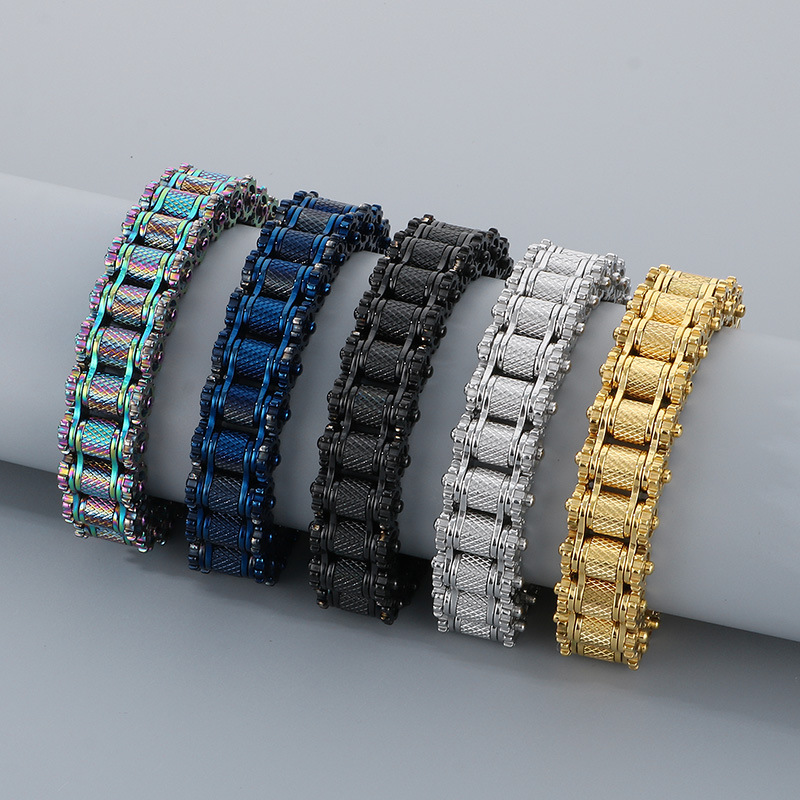 2026 Hot Fashion Fine 316L Stainless Steel Cool Men Thick Chain Bracelets