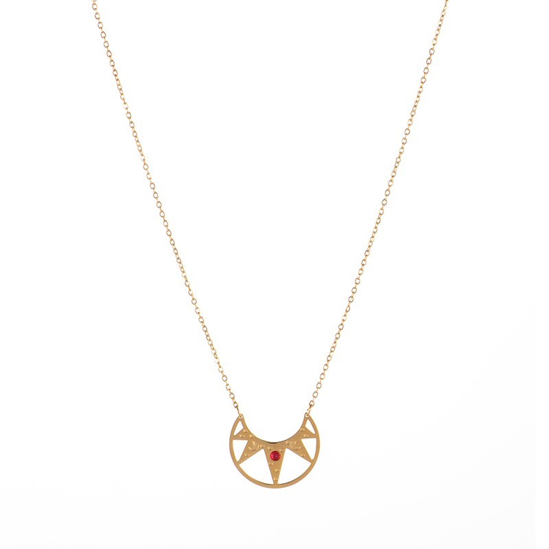 Stainless steel Glaxy fantasie necklace in gold plating