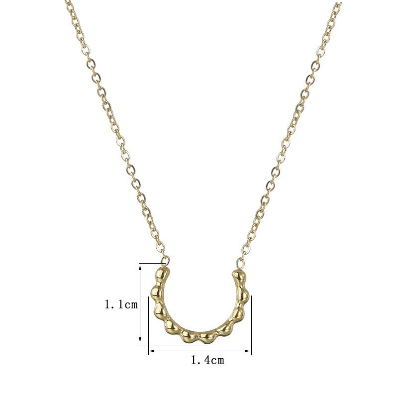 Collier demi cercle en Plaqué Or acier grossiste bijoux