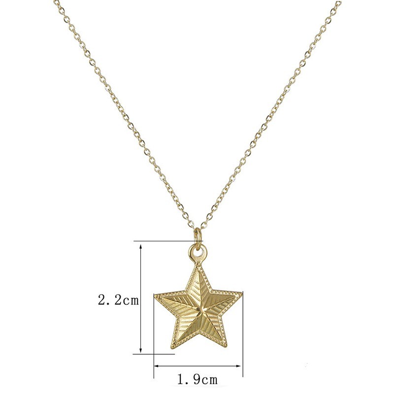 Wholesale pentagram star pendant necklace in stainless steel