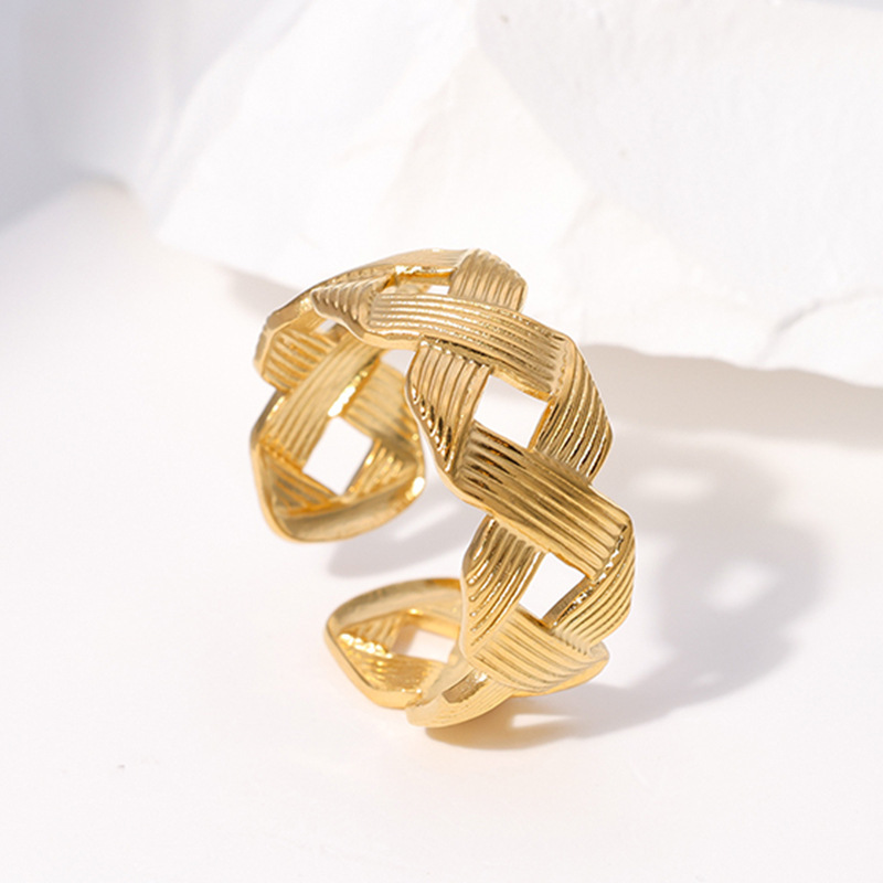 Simple Braided Chain STAINLESS STEEL OPENING RINGS / Bague en acier inoxydable