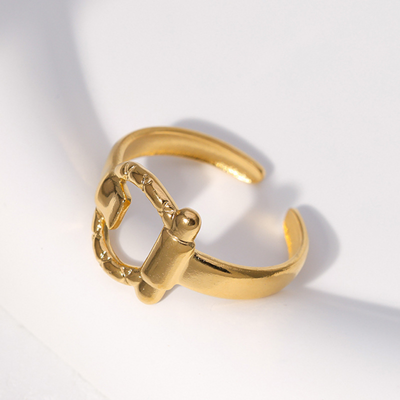 Fashion Geometric Round STAINLESS STEEL OPENING RINGS / Bague en acier inoxydable