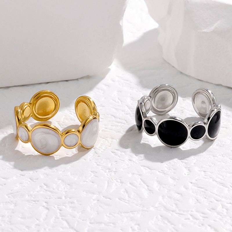 PVD Stainless Steel Jewelry Circle Style Open Ring