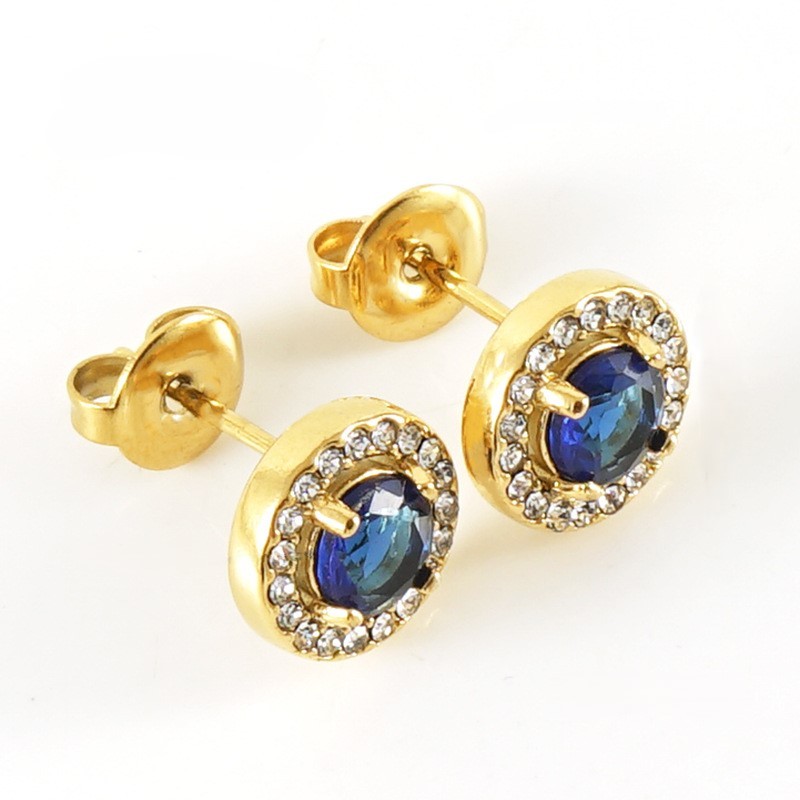 Luxury Hypoallergenic Stainless Steel Halo Stud Earrings