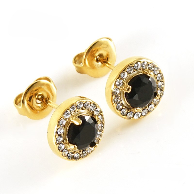 Luxury Hypoallergenic Stainless Steel Halo Stud Earrings