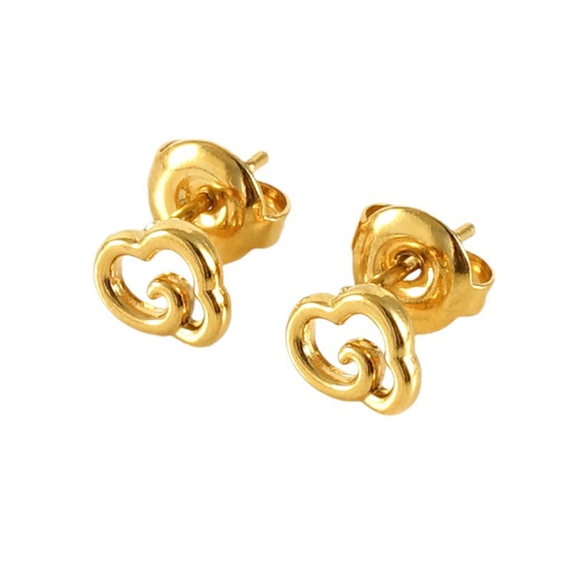 Cute Cloud Stud Earrings Made of 316L Stainless steel