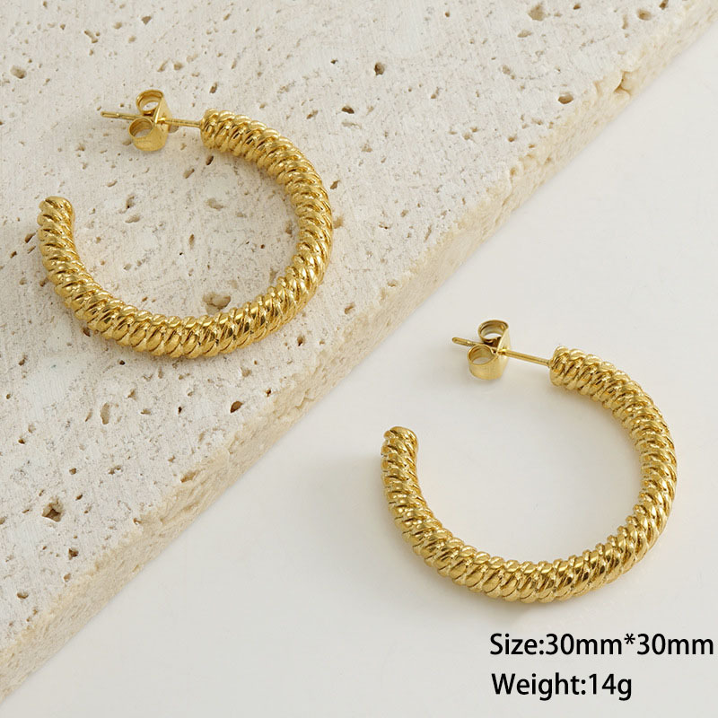 Wholesale  French C-Shaped Stainless Steel Conch Earrings