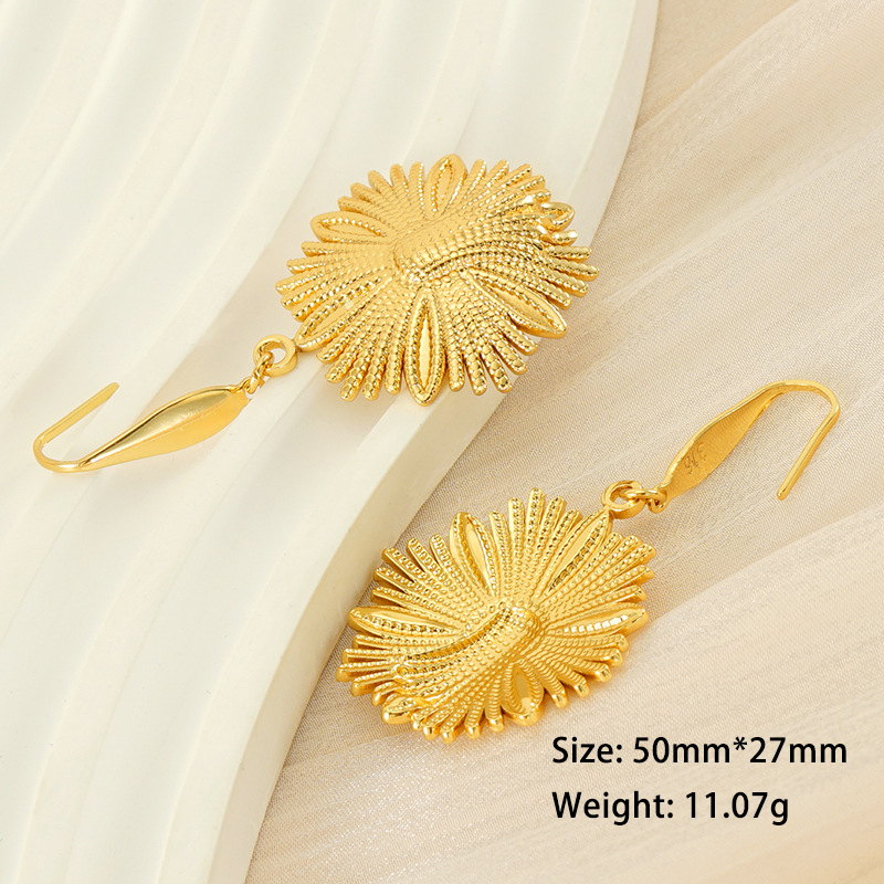 Intricate 18k Plated Stainless Steel Animal Line Hook Earrings