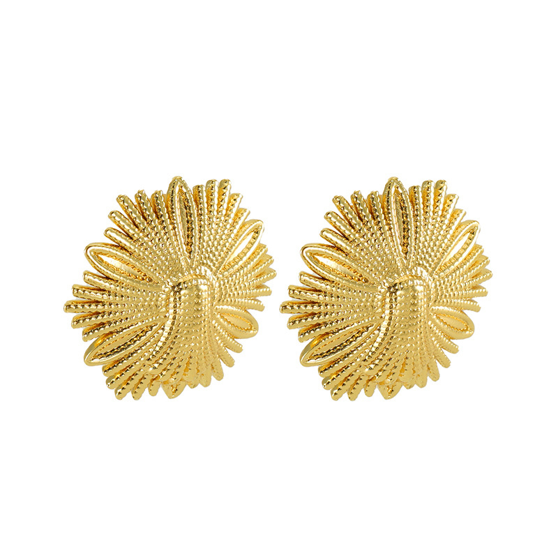 PVD Coated Stainless Steel Earrings with Intricate Animal Lines