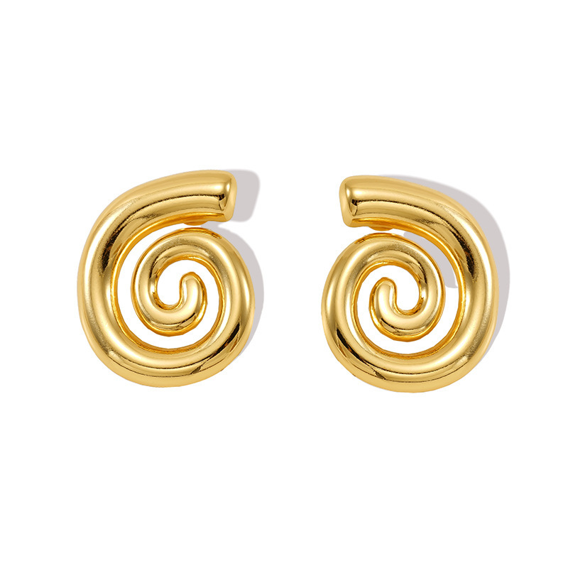 316L Unique Rotating Spiral Stainless Steel Stud Earrings