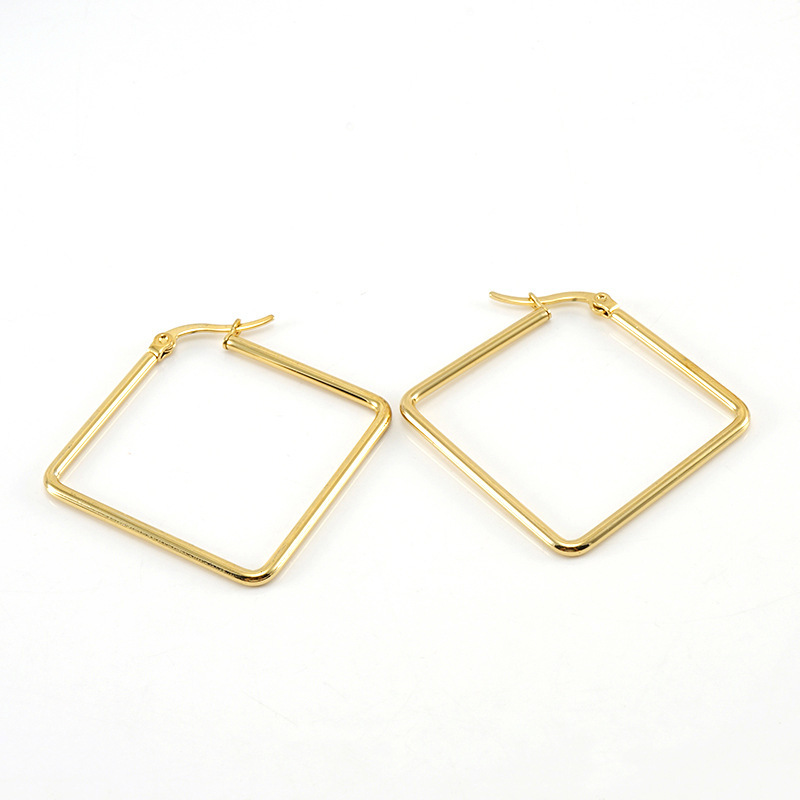 Bold and Attention-Grabbing  Rhombus Earrings in Stainless Steel
