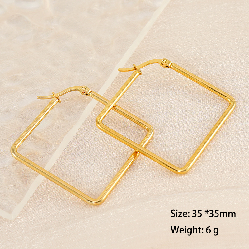 Bold and Attention-Grabbing  Rhombus Earrings in Stainless Steel