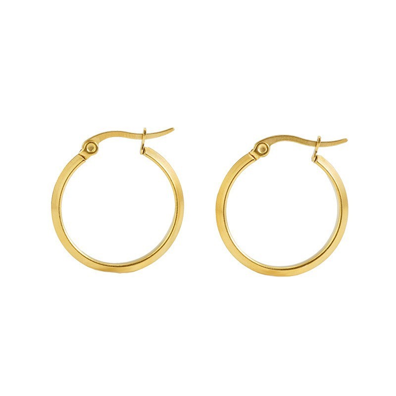 Simple Lead Free Nickel Free Stainless Steel Hoop Earrings