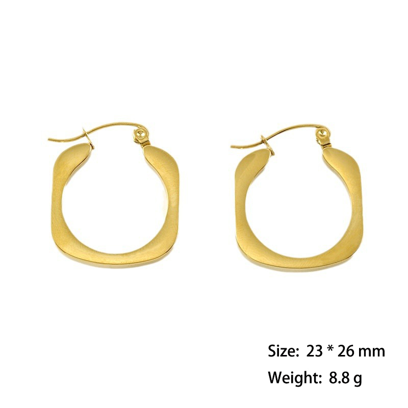 Minimalist PVD Coated 316L Stainless Steel Hoop Earrings