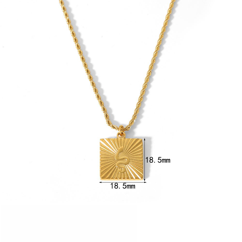 PVD Plated Stainless Steel  Pendant Necklace