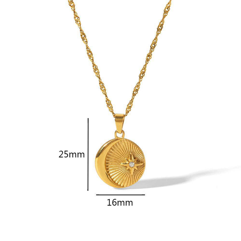 PVD Plated Stainless Steel  Pendant Necklace