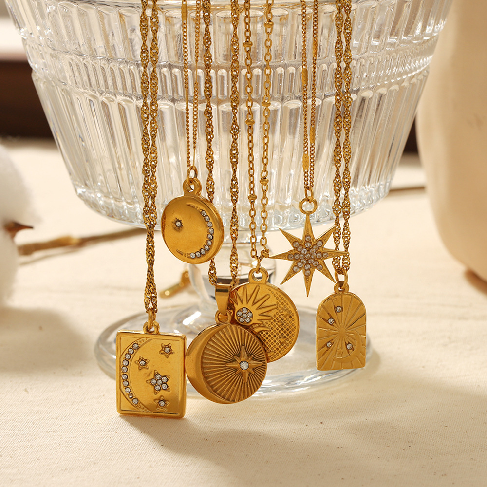 PVD Plated Stainless Steel  Pendant Necklace