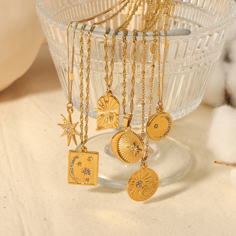 PVD Plated Stainless Steel  Pendant Necklace