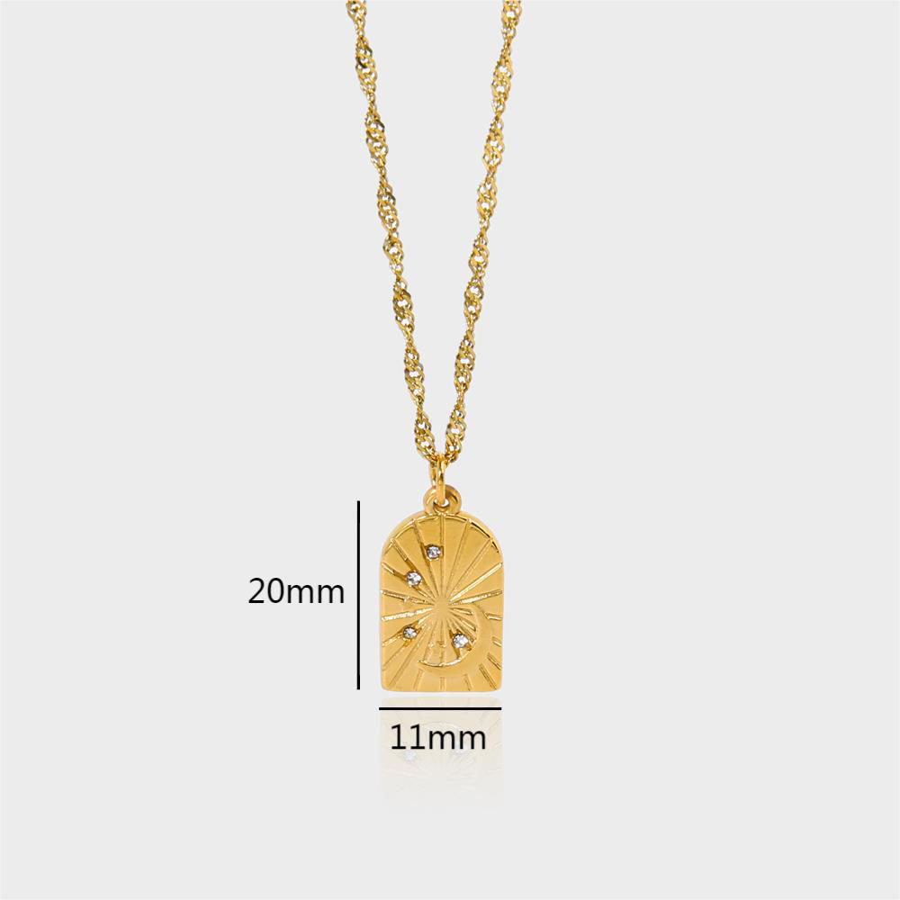 PVD Plated Stainless Steel  Pendant Necklace