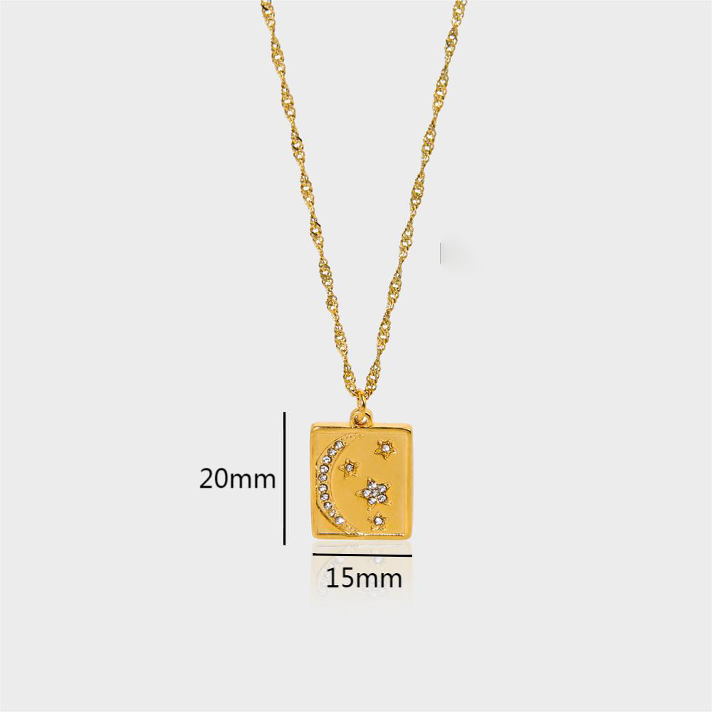 PVD Plated Stainless Steel  Pendant Necklace