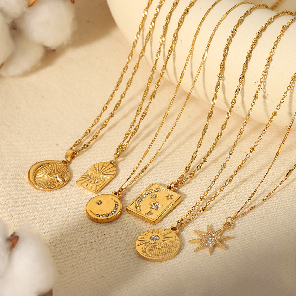 PVD Plated Stainless Steel  Pendant Necklace