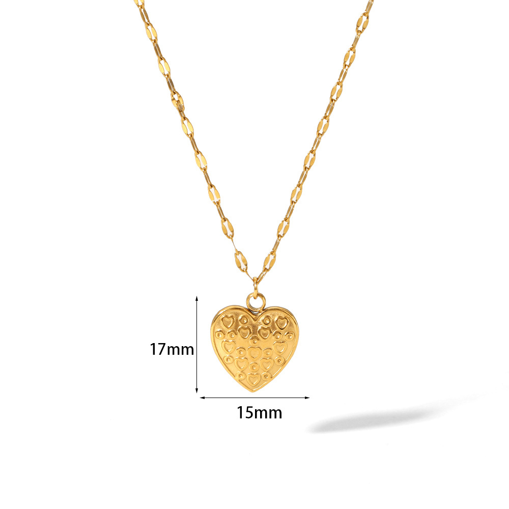 Heart Pendant Necklace Stainless Steel