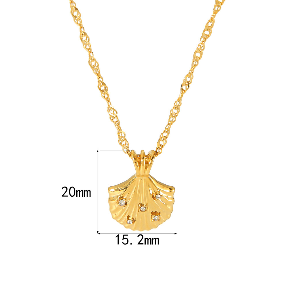 PVD Coated Stainless Steel Skirt Pendant Necklace with Colourful Rhinestones