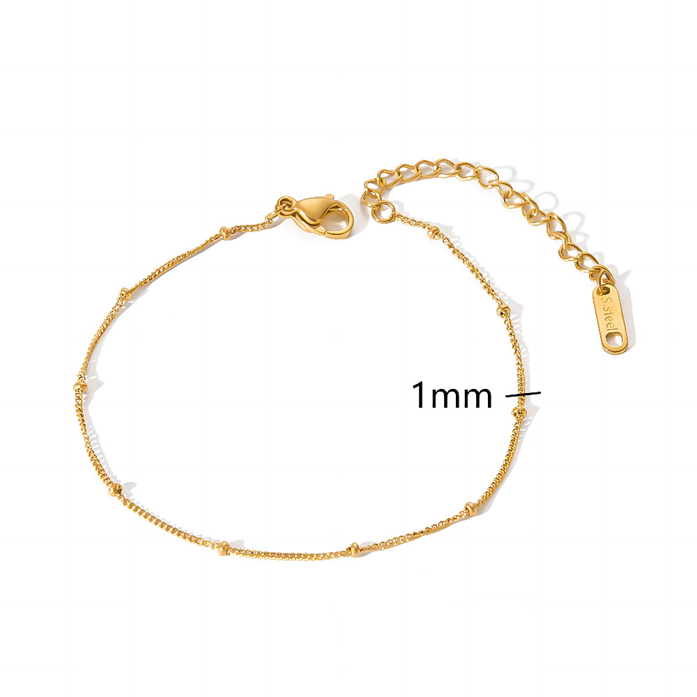 Minimalist Stainless Steel Station Fine Bracelet