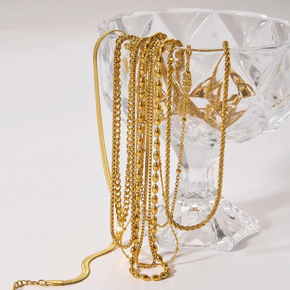 Chic Margarita Chain Bracelet Gold Plated in Stainless Steel