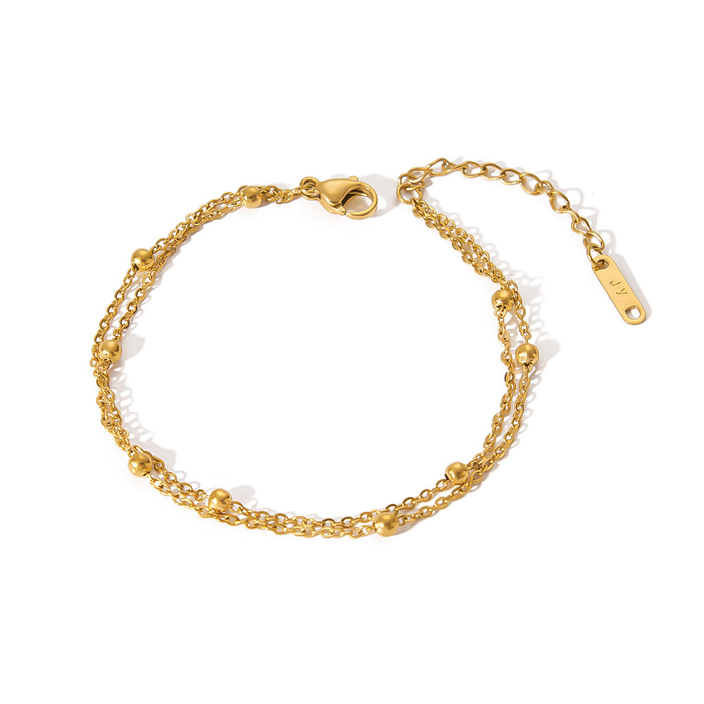 Advance Double Layer Station Bracelet Stainless Steel