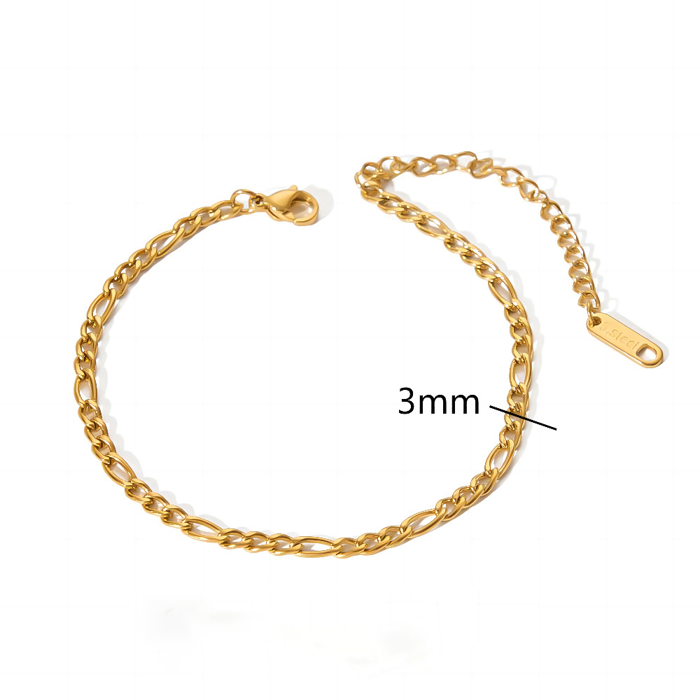Trendy Figaro Bracelet Stainless Steel PVD Plated