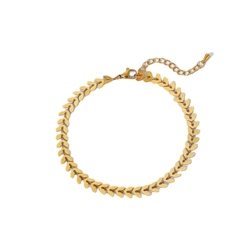 Chevron Chain Bracelet 316L Stainless Steel PVD Plating