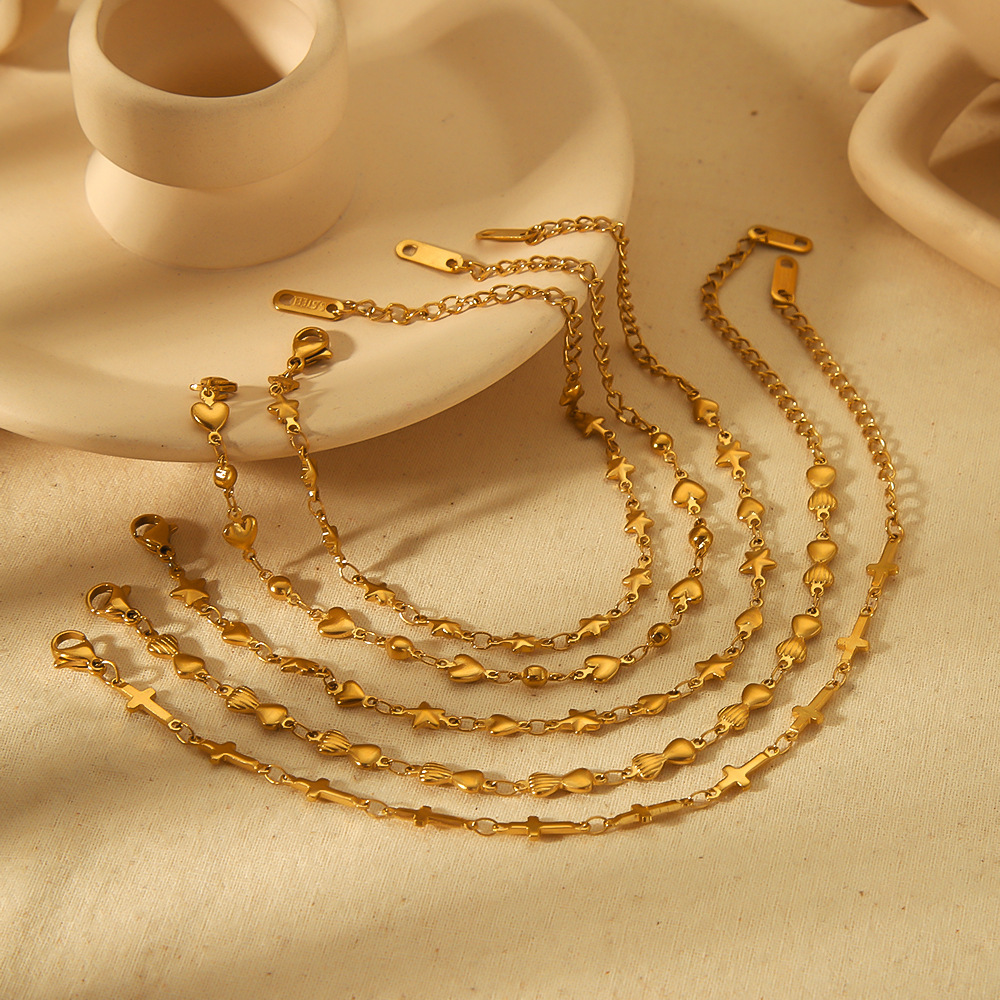 Chevron Chain Bracelet 316L Stainless Steel PVD Plating