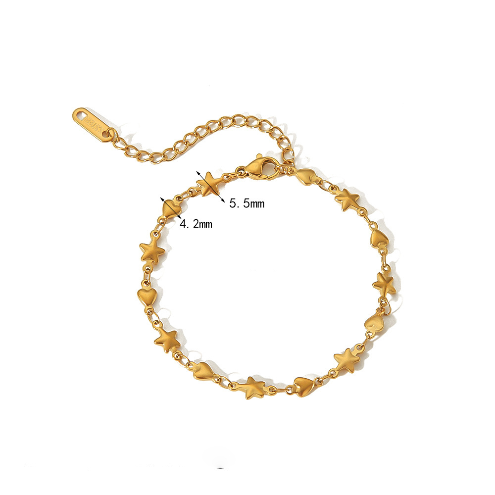 Chevron Chain Bracelet 316L Stainless Steel PVD Plating