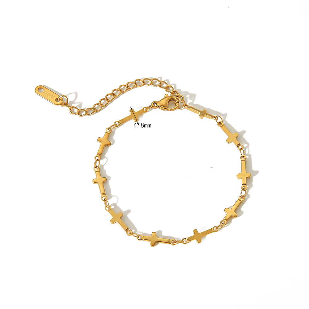 Chevron Chain Bracelet 316L Stainless Steel PVD Plating