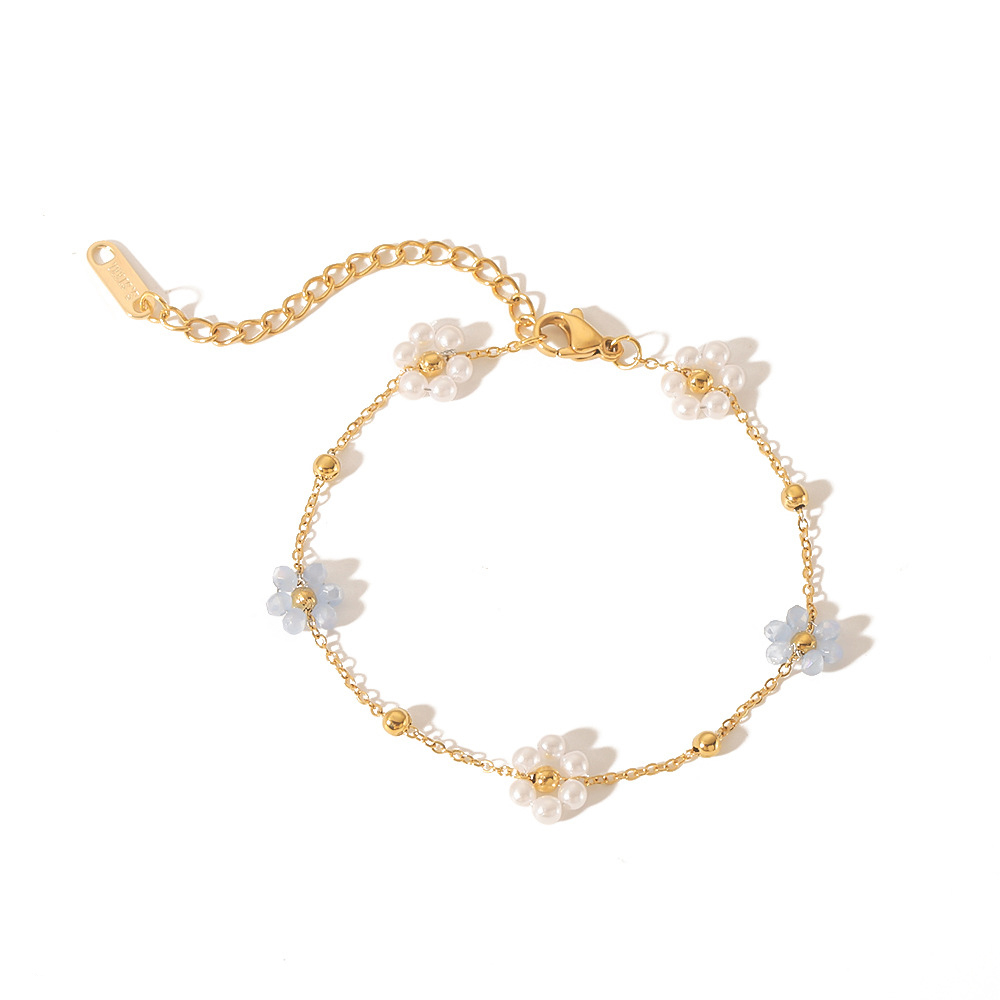 Chevron Chain Bracelet 316L Stainless Steel PVD Plating