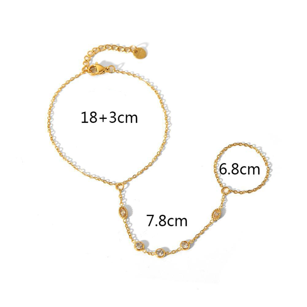 Chevron Chain Bracelet 316L Stainless Steel PVD Plating