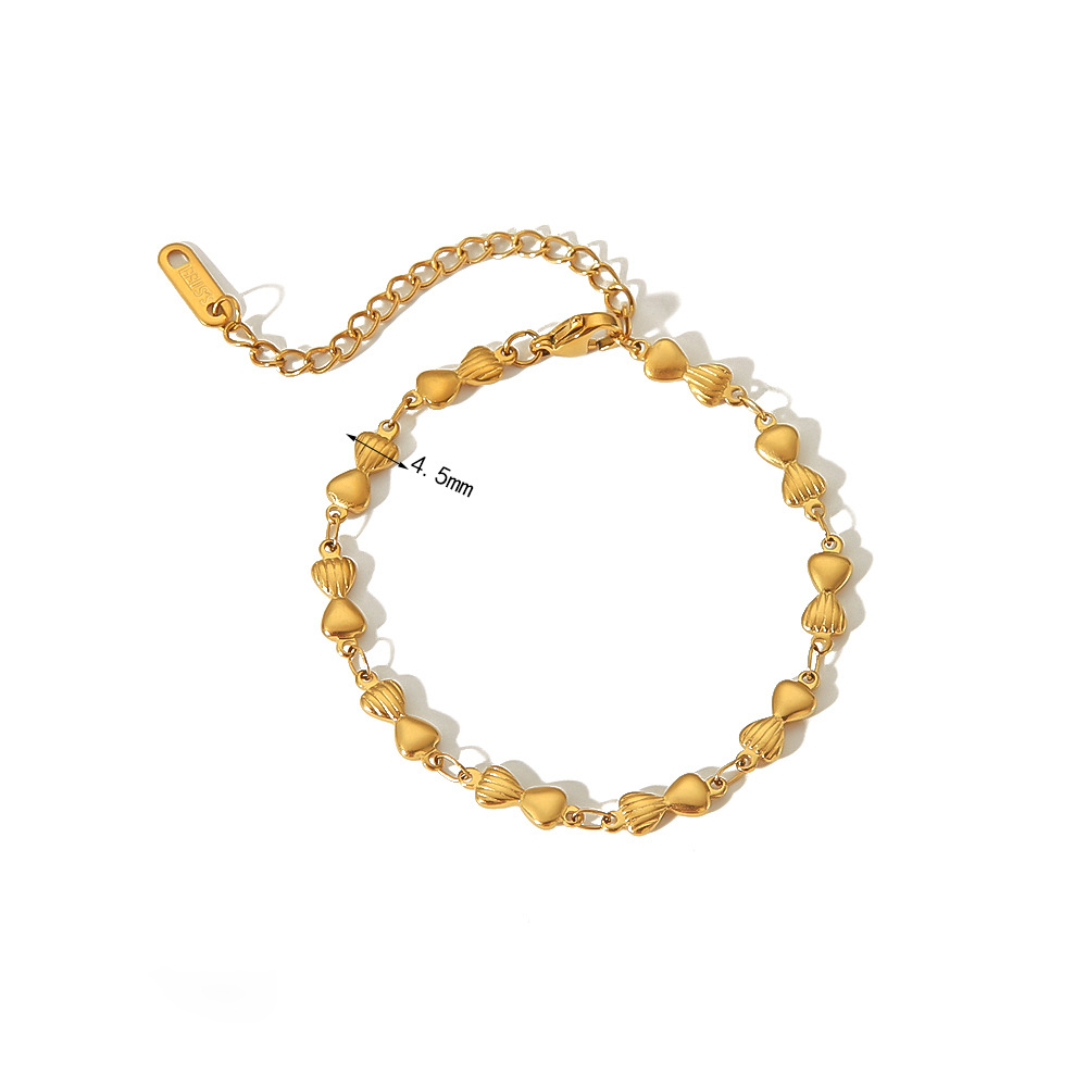 Chevron Chain Bracelet 316L Stainless Steel PVD Plating