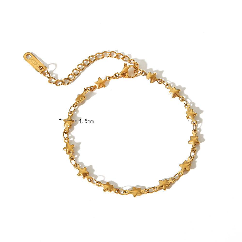 Chevron Chain Bracelet 316L Stainless Steel PVD Plating