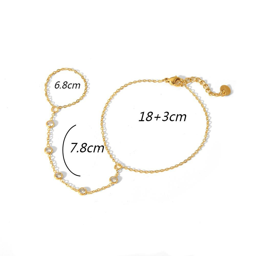 Chevron Chain Bracelet 316L Stainless Steel PVD Plating
