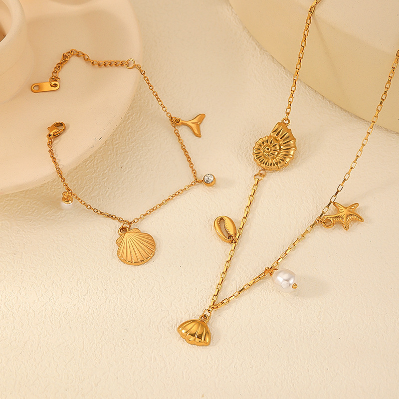 INS Style Ocean Element Charm Bracelet Stainless Steel