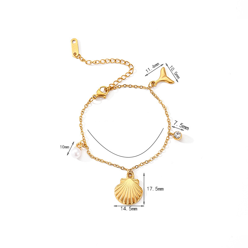 INS Style Ocean Element Charm Bracelet Stainless Steel