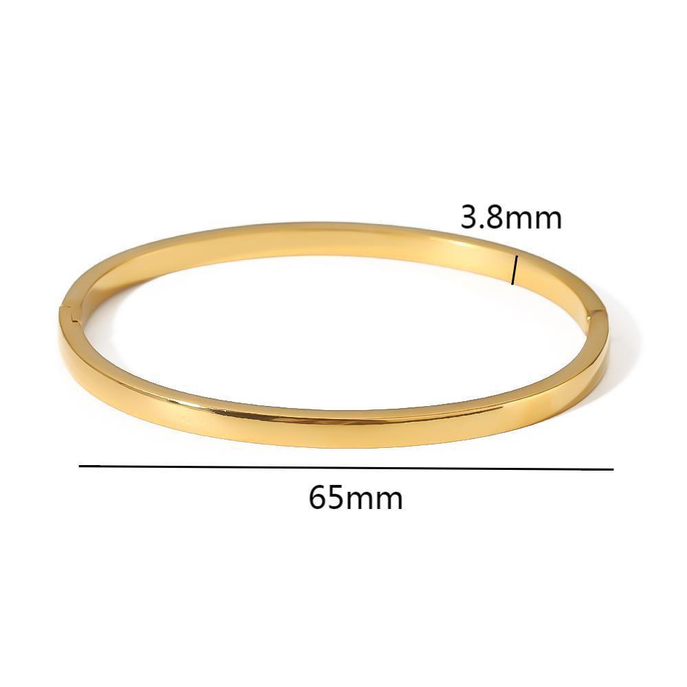 18K Gold Stainless Steel Painted Enamel Bangle PVD Plated