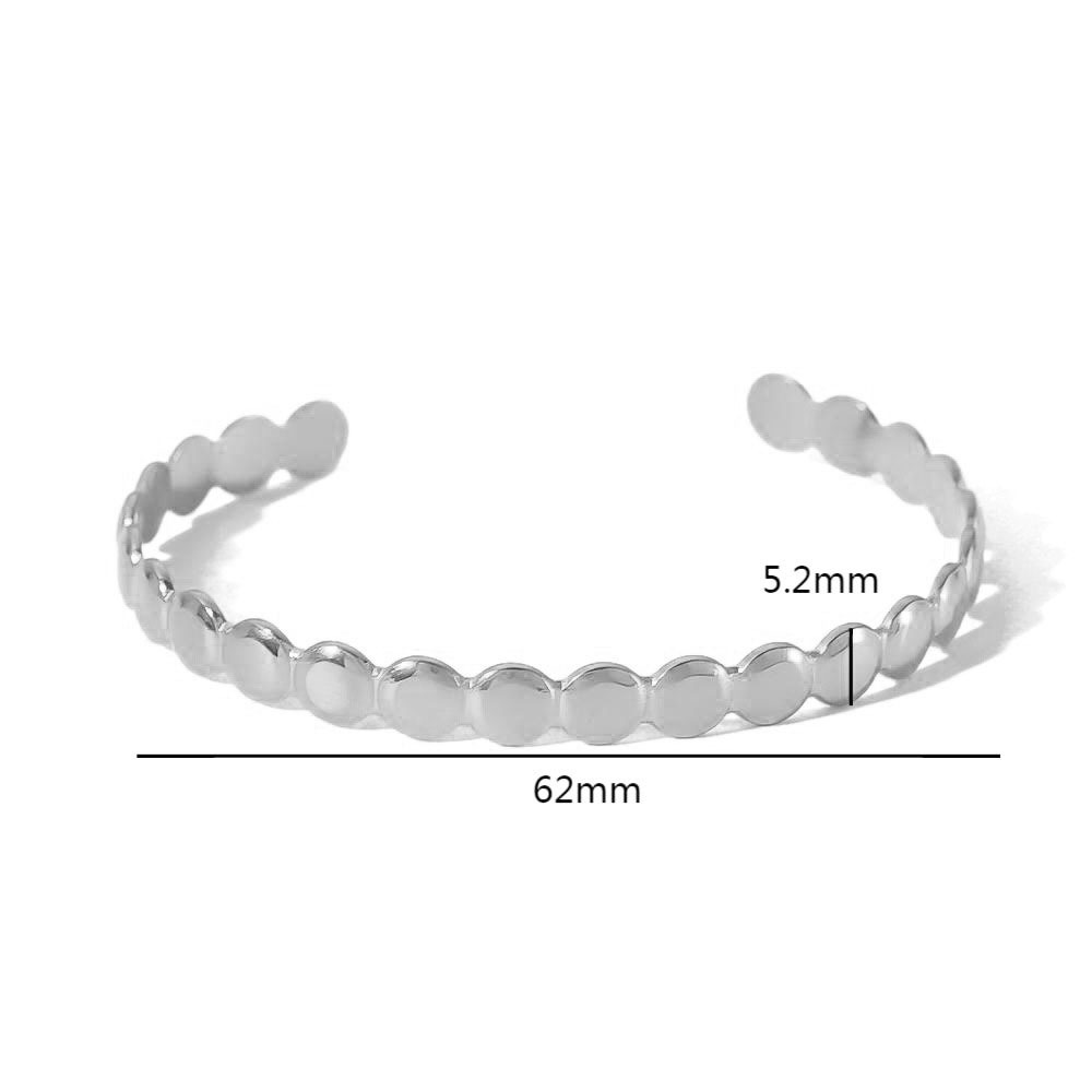 Gold and Silver Color Bubble Shape Classic Fashion Bangle Stainless Steel