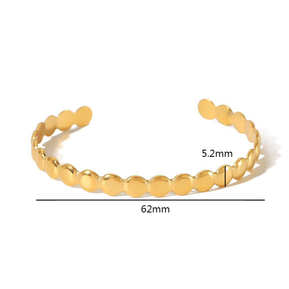 Gold and Silver Color Bubble Shape Classic Fashion Bangle Stainless Steel