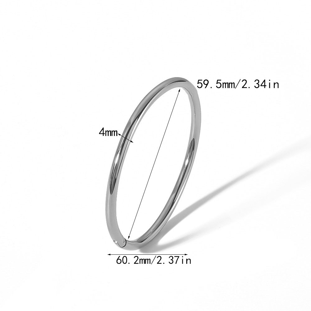 Classic 18K Gold Vegan Round Stainless Steel Bangle